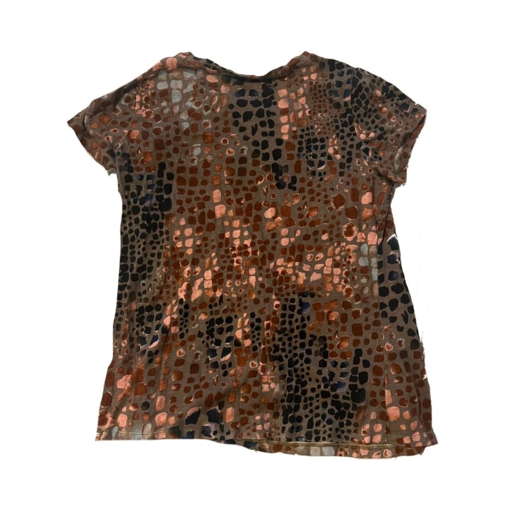 American Vintage Women's Brown and Blue Blouse - Size M